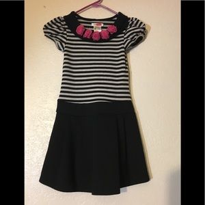 Girls Size 6x Bonnie Jean Striped Rose Dress